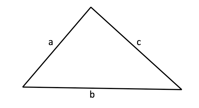 a+b+c

a,b, and c = the side lengths.
