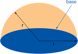 (⅔ ) x (π x (r^3))

r = the radius
