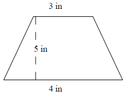 Find the area of the following trapezoid.
