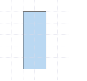 What is the perimeter of the following rectangle (each square has a side length of 1 cm )?