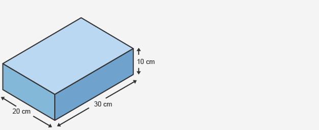 Work out the volume of this cuboid.