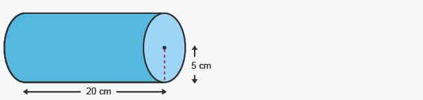 Work out the volume of this cylinder.