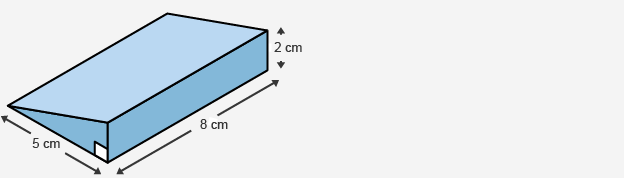 Work out the volume of this prism.